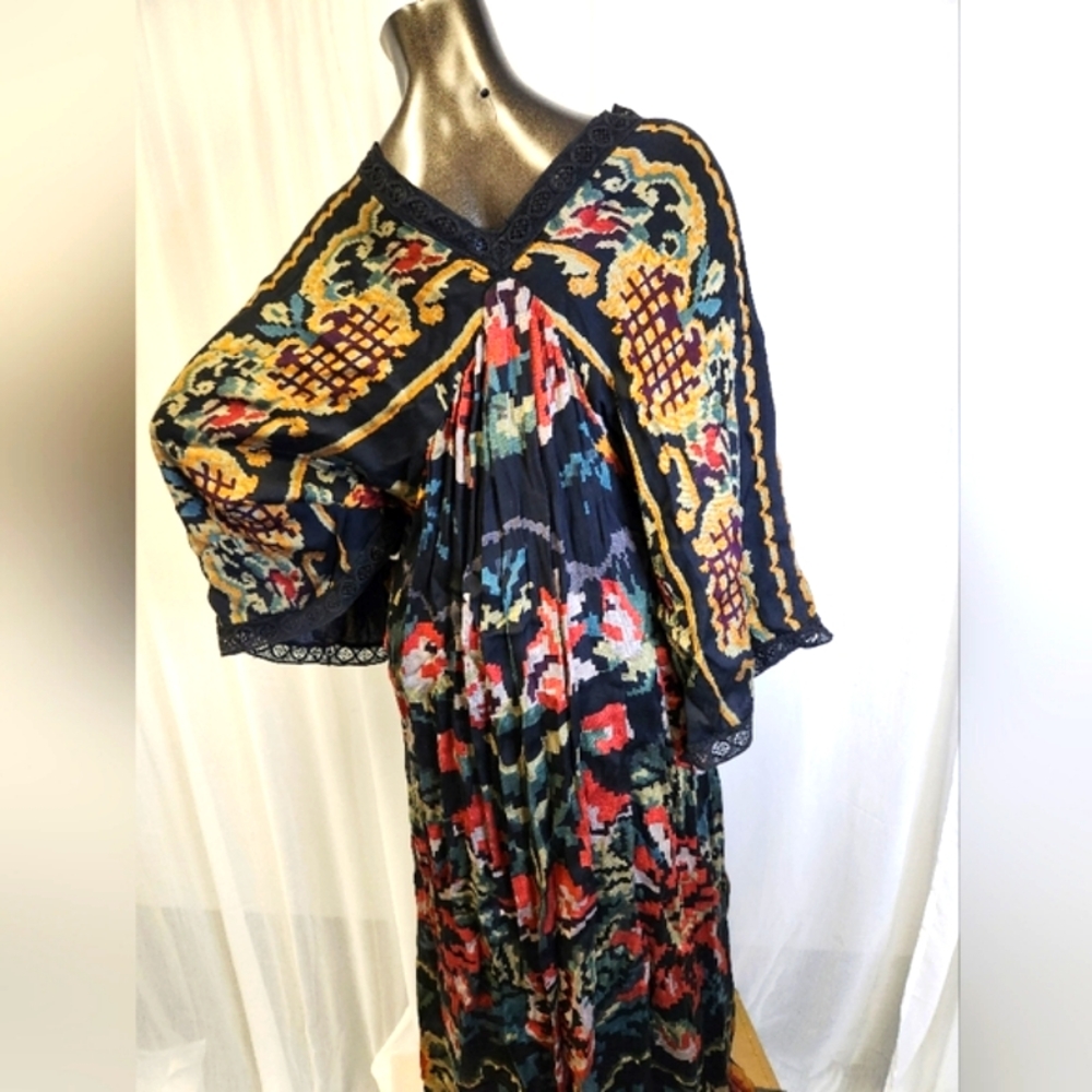 Mes Demoiselles Malti Dress Flowers - Elegant Multicolor Maxi Dress Size 36 - Picture 12 of 16
